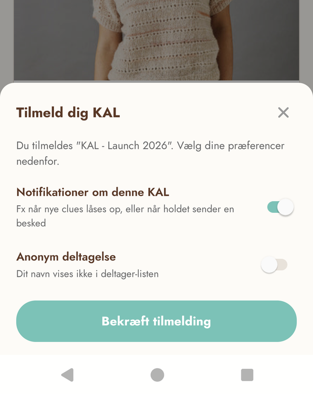 Tryk «Tilmeld dig»