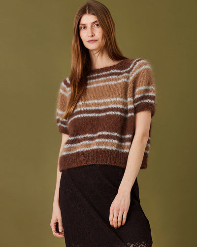 Striped wide T-shirt