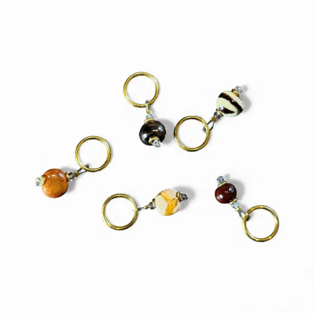 Maskemarkør - håndlavet perle - 5 stk.