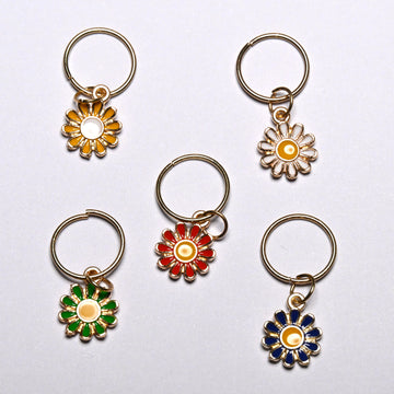 Maskemarkører - guld med blomst