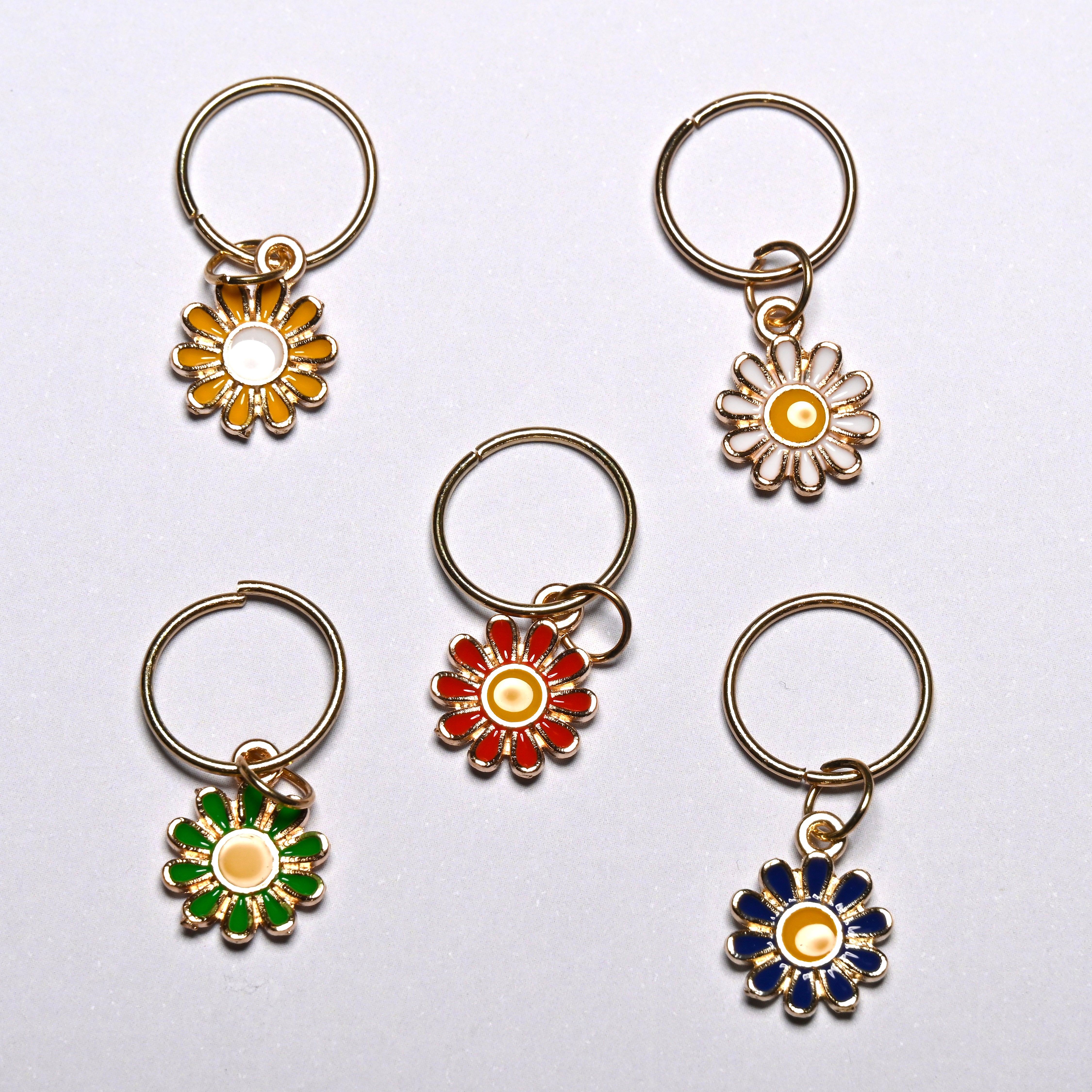 Maskemarkører - guld med blomst