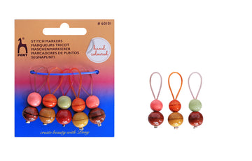 Stitch marker - wooden bead - pony