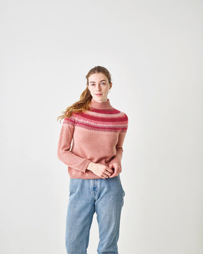 Round yoke fair isle in Leonora