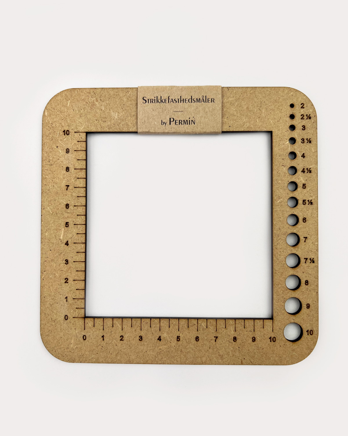 Needle gauge and knitting tension - wood