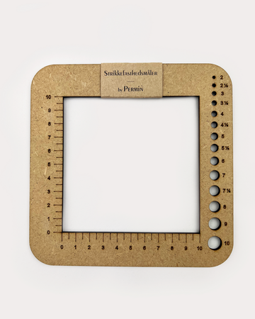 Needle gauge and knitting tension - wood