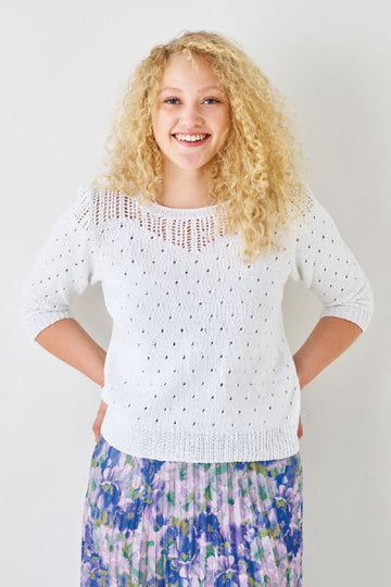 Bluse m/hulmønster i Maja