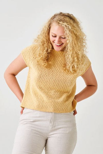 Summer blouse w/texture in Maja
